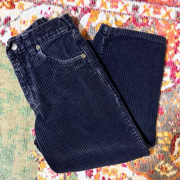 Vintage 955 Kids Black Charcoal Grey Corduroy Pants - Picture 1 of 3